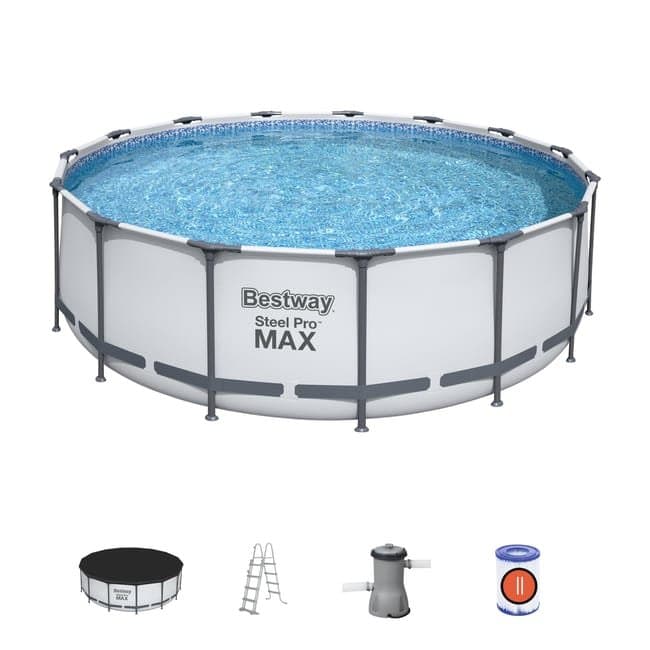 Piscine hors-sol STEEL PRO BESTWAY, Diam.4,57 m x H. 1,22 m - Image 1