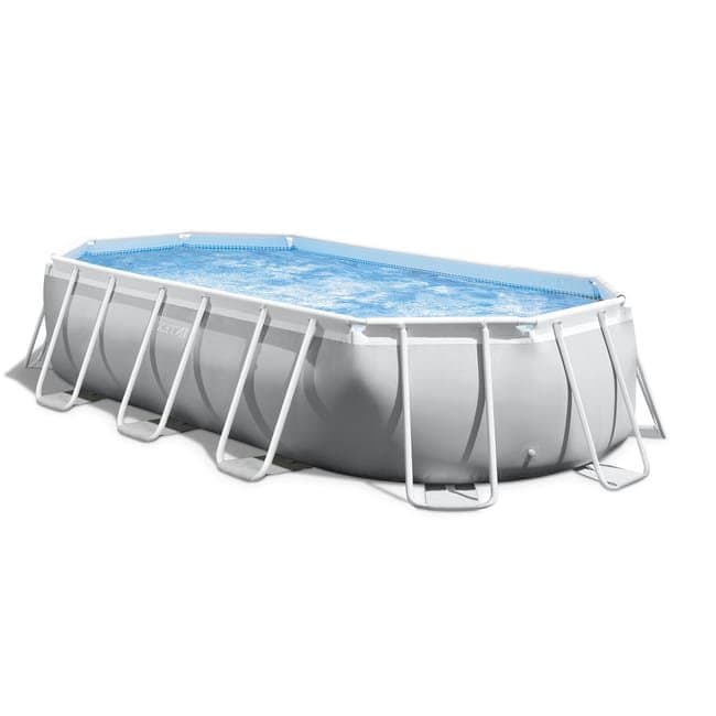 Piscine tubulaire INTEX prism frame ovale 4,00 x 2,00 x 1,00 m - Image 1