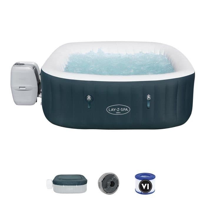 Spa gonflable carré 6 places– Ibiza Airjet – Bestway - Image 1
